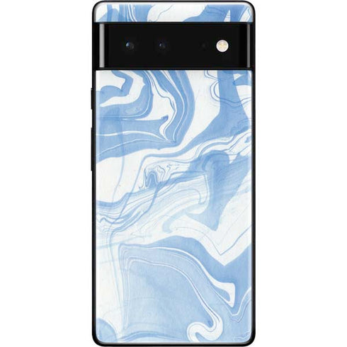 Blue Marbling Google Pixel 6 Skin